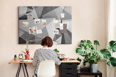 Panou de pluta Forme geometrice abstracte gri și negre