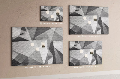 Panou de pluta Forme geometrice abstracte gri și negre