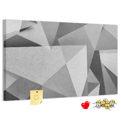 Panou de pluta Forme geometrice abstracte gri și negre