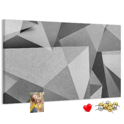 Panou de pluta Forme geometrice abstracte gri și negre