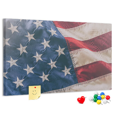 Panou din pluta Steagul american cu stele proeminente.