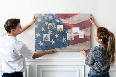 Panou din pluta Steagul american cu stele proeminente.