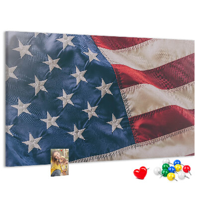 Panou din pluta Steagul american cu stele proeminente.
