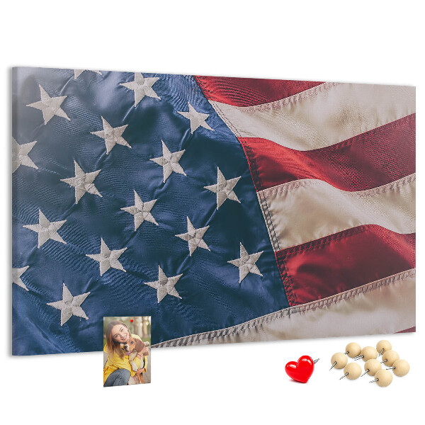 Panou din pluta Steagul american cu stele proeminente.