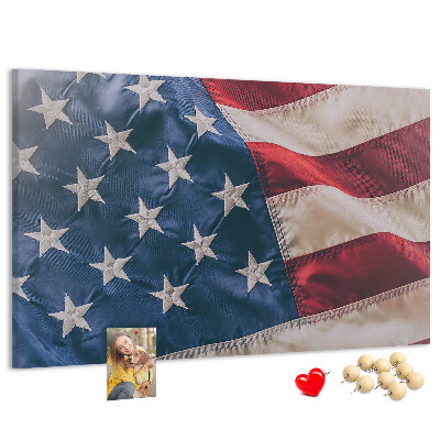 Panou din pluta Steagul american cu stele proeminente.