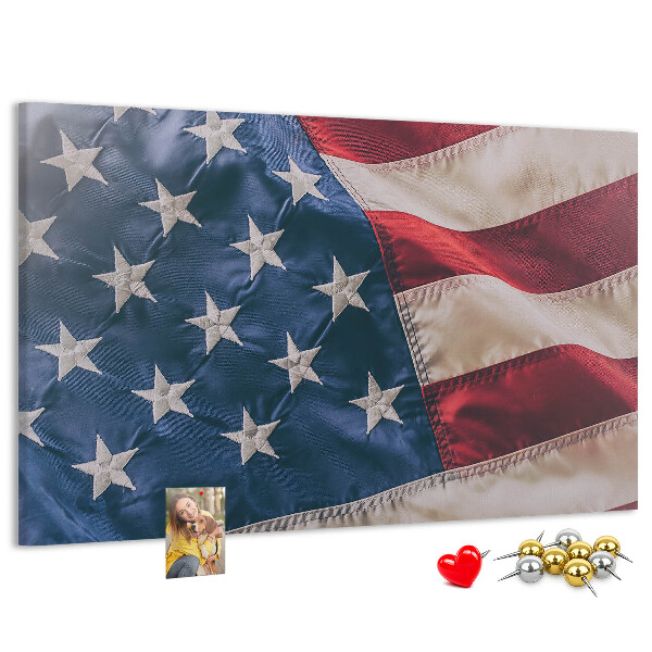 Panou din pluta Steagul american cu stele proeminente.