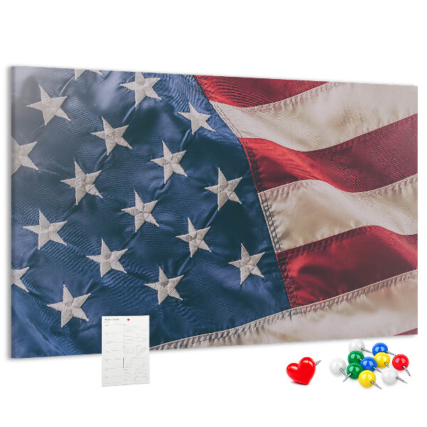 Panou din pluta Steagul american cu stele proeminente.