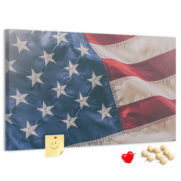 Panou din pluta Steagul american cu stele proeminente.