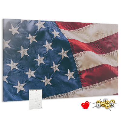 Panou din pluta Steagul american cu stele proeminente.