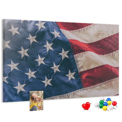 Panou din pluta Steagul american cu stele proeminente.