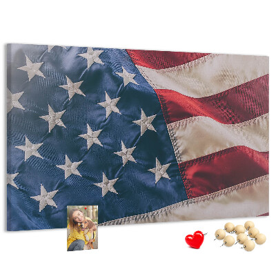 Panou din pluta Steagul american cu stele proeminente.