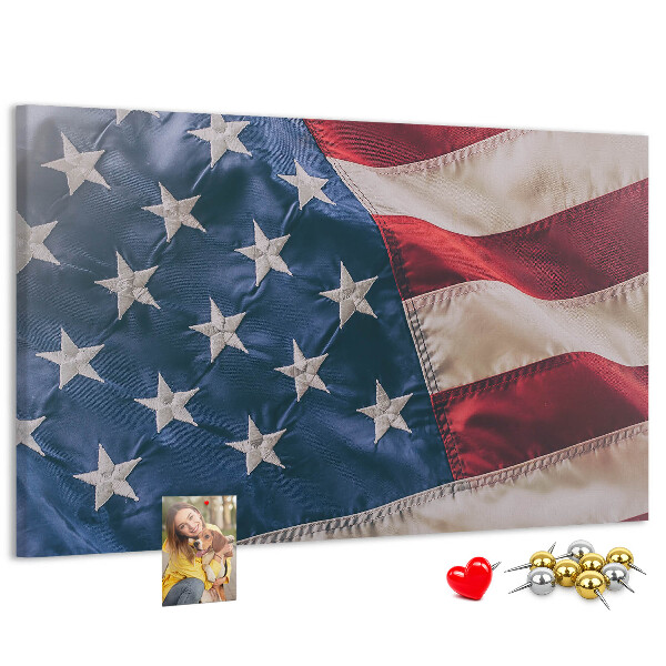 Panou din pluta Steagul american cu stele proeminente.