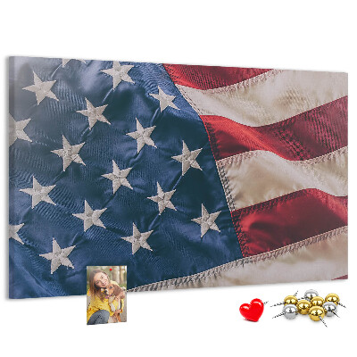 Panou din pluta Steagul american cu stele proeminente.
