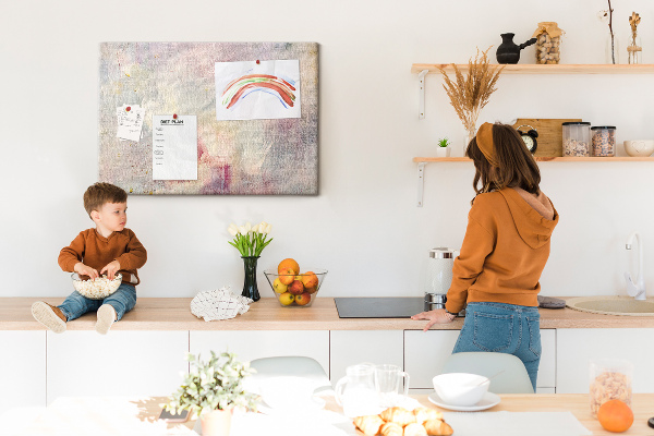 Panou din pluta Stropi pastelate delicate de culoare pe fundal