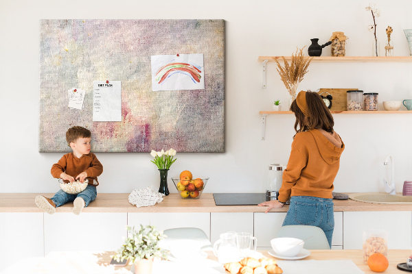 Panou din pluta Stropi pastelate delicate de culoare pe fundal