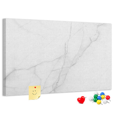 Panou de pluta Model elegant de marmură în nuanțe de alb.
