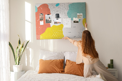 Panou din pluta Forme și modele abstracte colorate.