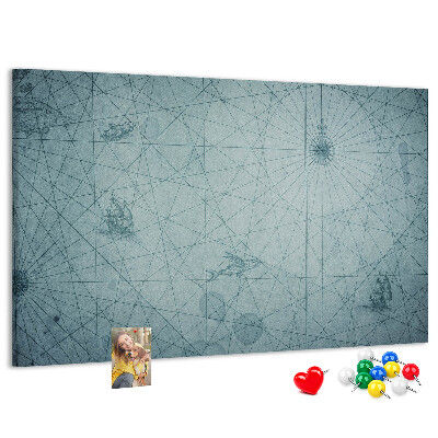 Panou din pluta Hartă antică cu modele geometrice