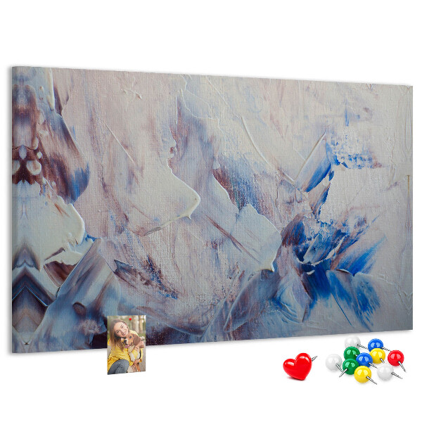 Panou de pluta Peisaj abstract cu tonuri de albastru
