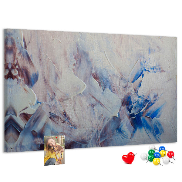 Panou de pluta Peisaj abstract cu tonuri de albastru