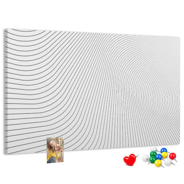 Panou din pluta Valuri de linii într-un stil minimalist