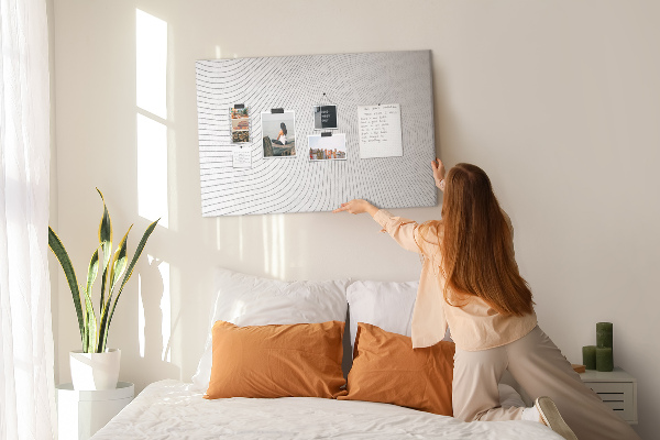 Panou din pluta Valuri de linii într-un stil minimalist