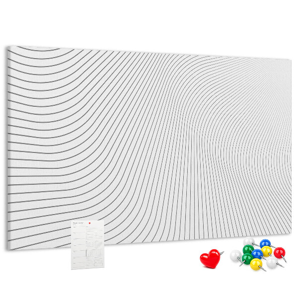 Panou din pluta Valuri de linii într-un stil minimalist