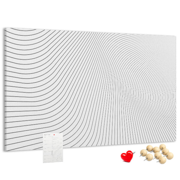 Panou din pluta Valuri de linii într-un stil minimalist