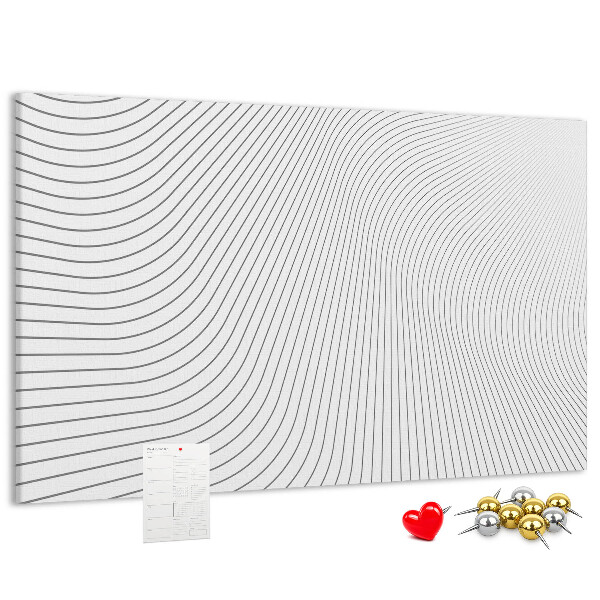 Panou din pluta Valuri de linii într-un stil minimalist