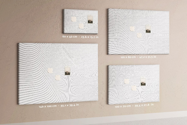 Panou din pluta Valuri de linii într-un stil minimalist