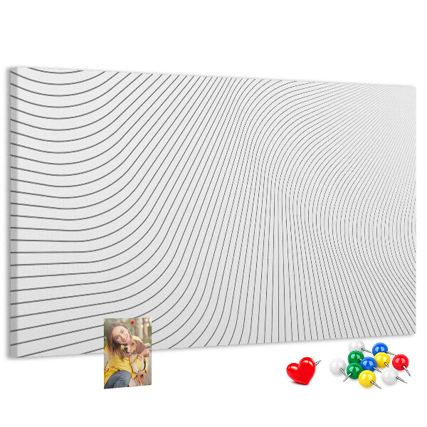 Panou din pluta Valuri de linii într-un stil minimalist