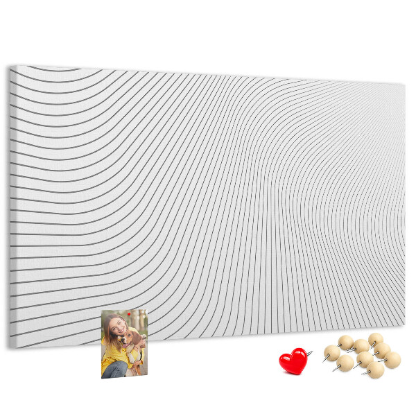 Panou din pluta Valuri de linii într-un stil minimalist