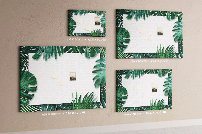 Panou din pluta Frunze verzi într-un stil tropical.