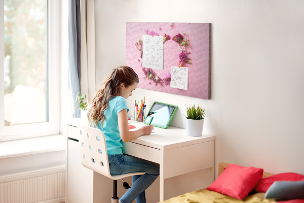 Panou de pluta Model floral în formă de inimă
