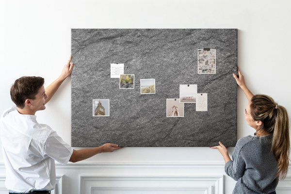 Panou de pluta Textură de piatră în nuanțe de gri