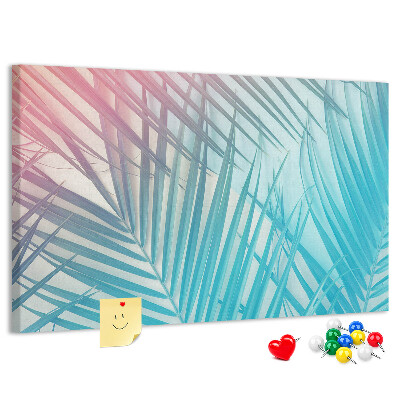 Panou din pluta Frunze tropicale pe un fundal pastel