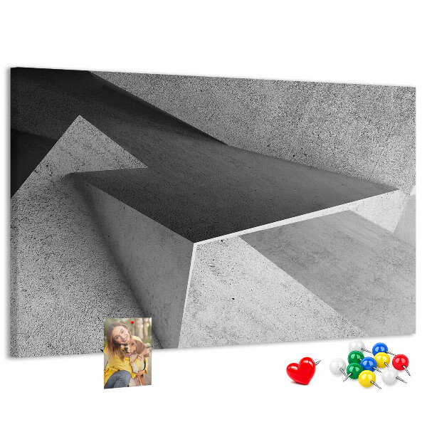 Panou de pluta Forme geometrice într-un stil minimalist