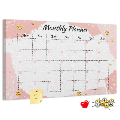 Panou de pluta Un plan lunar elegant în culori pastelate