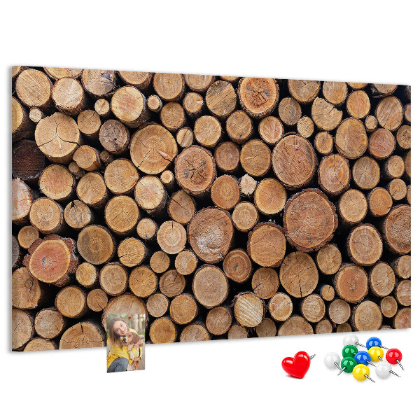 Panou din pluta Model de trunchiuri de copaci naturali într-un cerc.