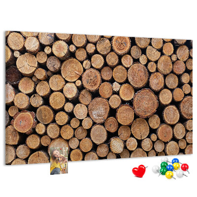 Panou din pluta Model de trunchiuri de copaci naturali într-un cerc.