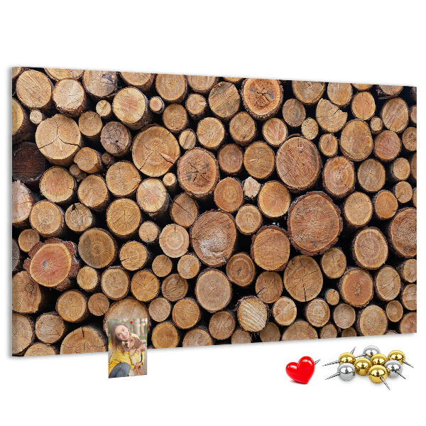 Panou din pluta Model de trunchiuri de copaci naturali într-un cerc.
