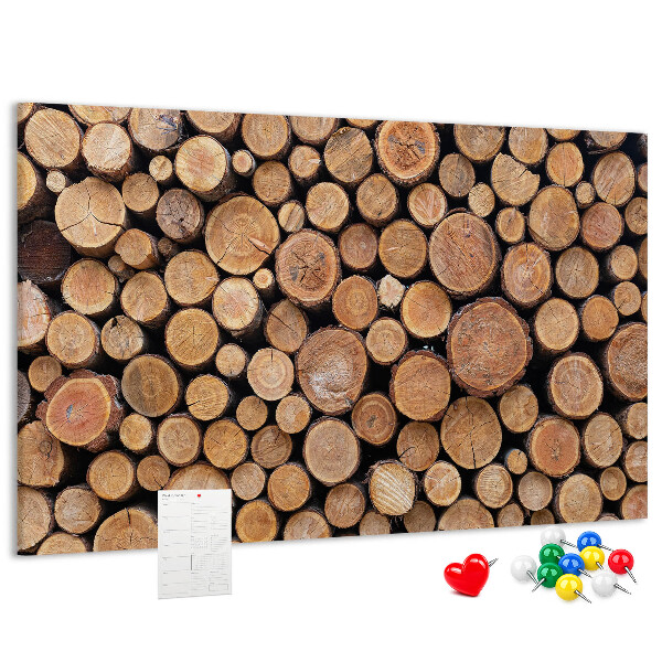 Panou din pluta Model de trunchiuri de copaci naturali într-un cerc.