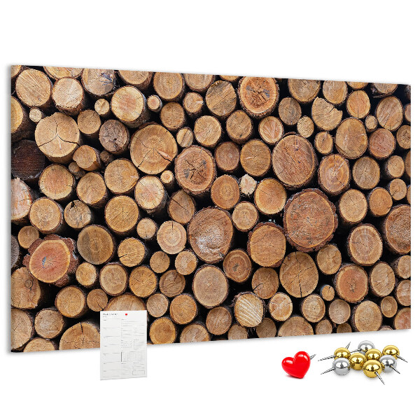 Panou din pluta Model de trunchiuri de copaci naturali într-un cerc.
