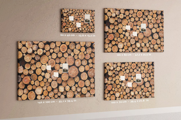 Panou din pluta Model de trunchiuri de copaci naturali într-un cerc.