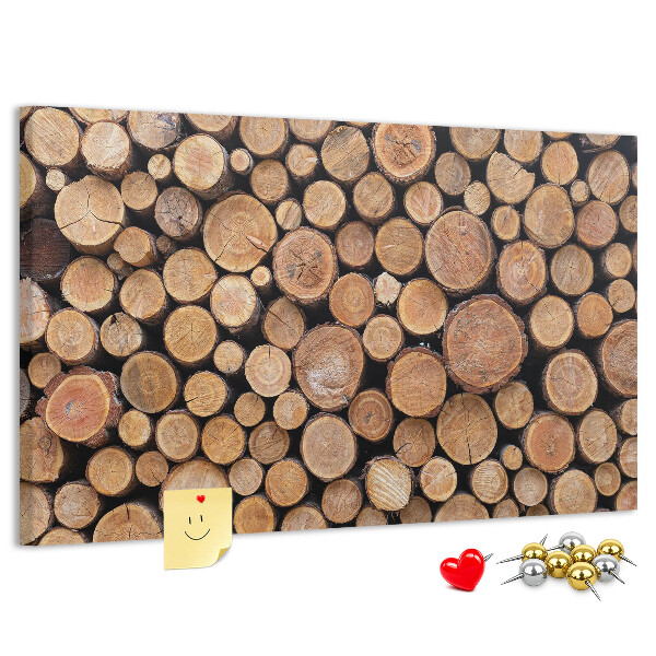 Panou din pluta Model de trunchiuri de copaci naturali într-un cerc.