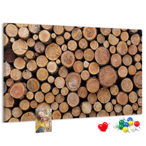 Panou din pluta Model de trunchiuri de copaci naturali într-un cerc.