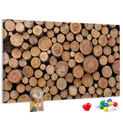 Panou din pluta Model de trunchiuri de copaci naturali într-un cerc.