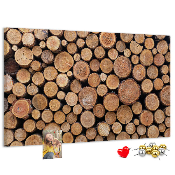 Panou din pluta Model de trunchiuri de copaci naturali într-un cerc.