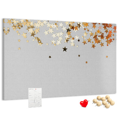 Panou din pluta Stele aurii pe fundal gri