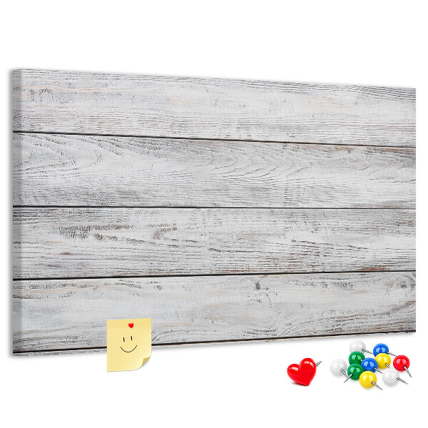 Panou de pluta Lemn rustic cu finisaj alb